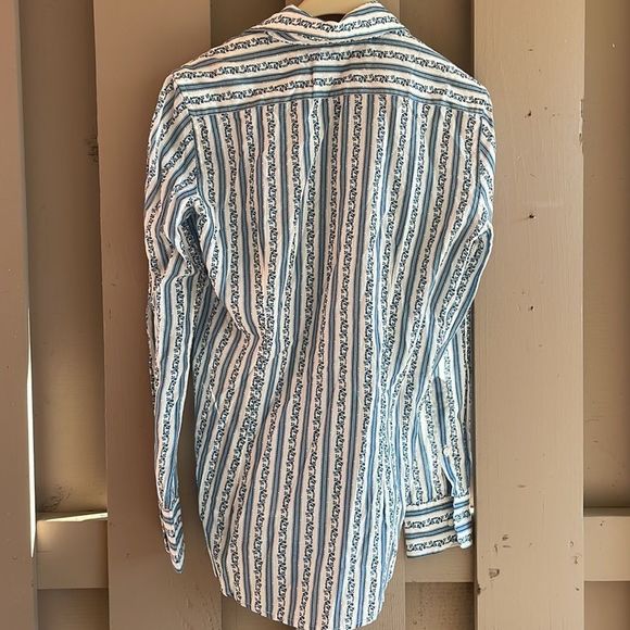 🎀Nili Lotan Kate button up shirt in blue white floral 100% cotton - Picture 6 of 7